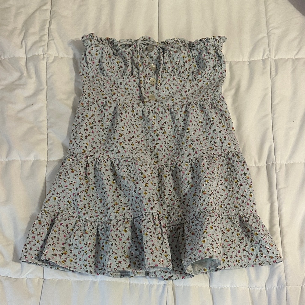 Floral Strapless Dress